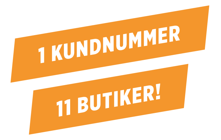 1 kundnummer - 11 butiker